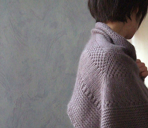 Textured shawl knitting pattern - Shortrounds Knitwear